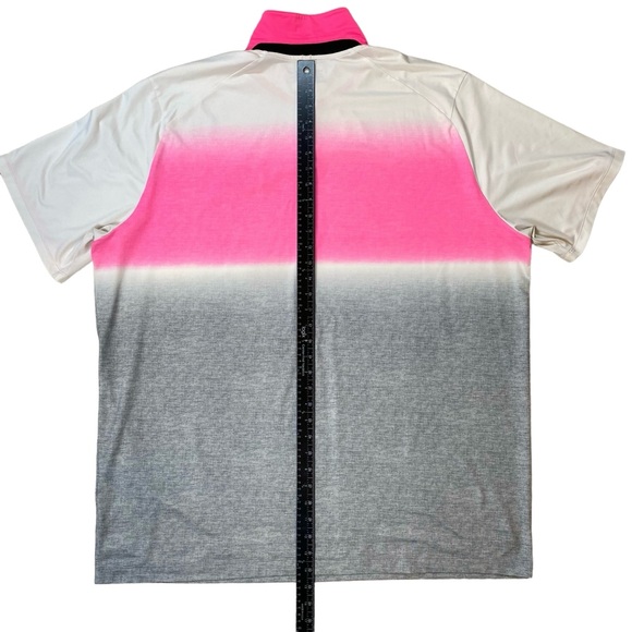 Nike Golf Tour Performance King & Bear Pink White Gray Polo Shirt Mens XXL - Picture 10 of 11